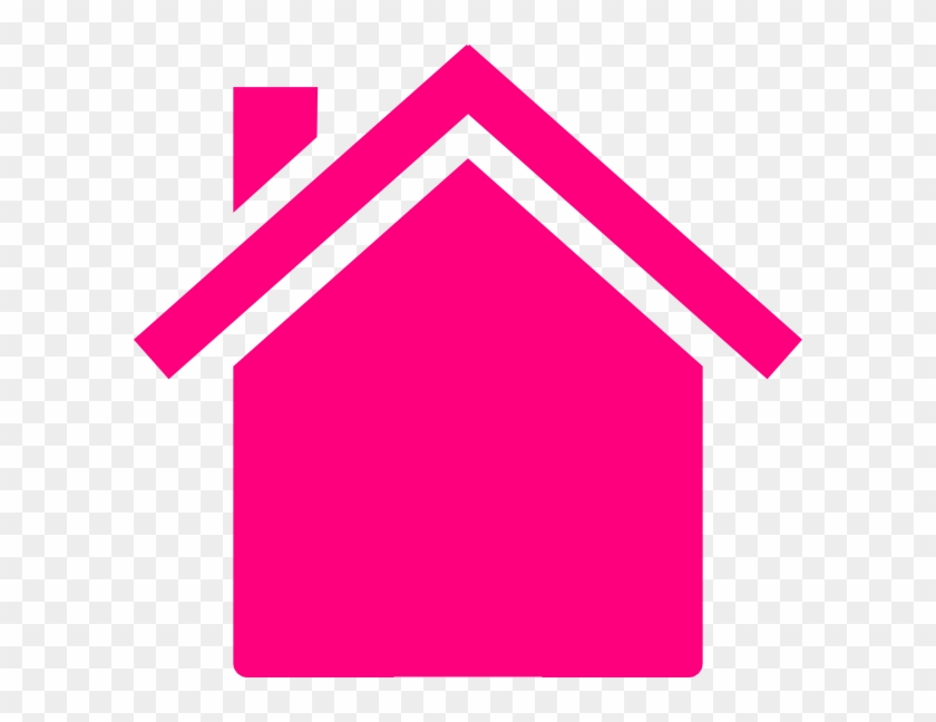 Pink House Outline Clip Art At Clipart Library - One Story Pink House #181363