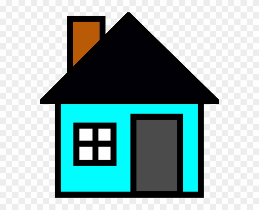 House Clipart Triangle - Teal House Clip Art #181392