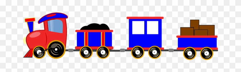 Train Cartoon Toy Engine Cars Red Blue Iso - Transparent Background Train Clipart #181400