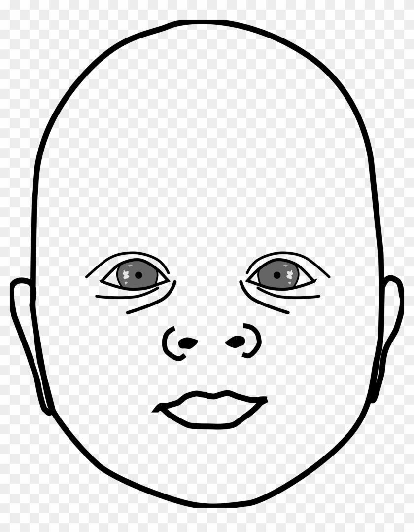 Clipart - Baby Head Outline #181408