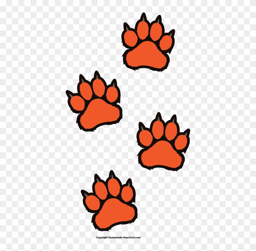 Home Free Clipart Paw Prints Clipart Tiger Paw Prints - Tiger Paws Clip Art #181458