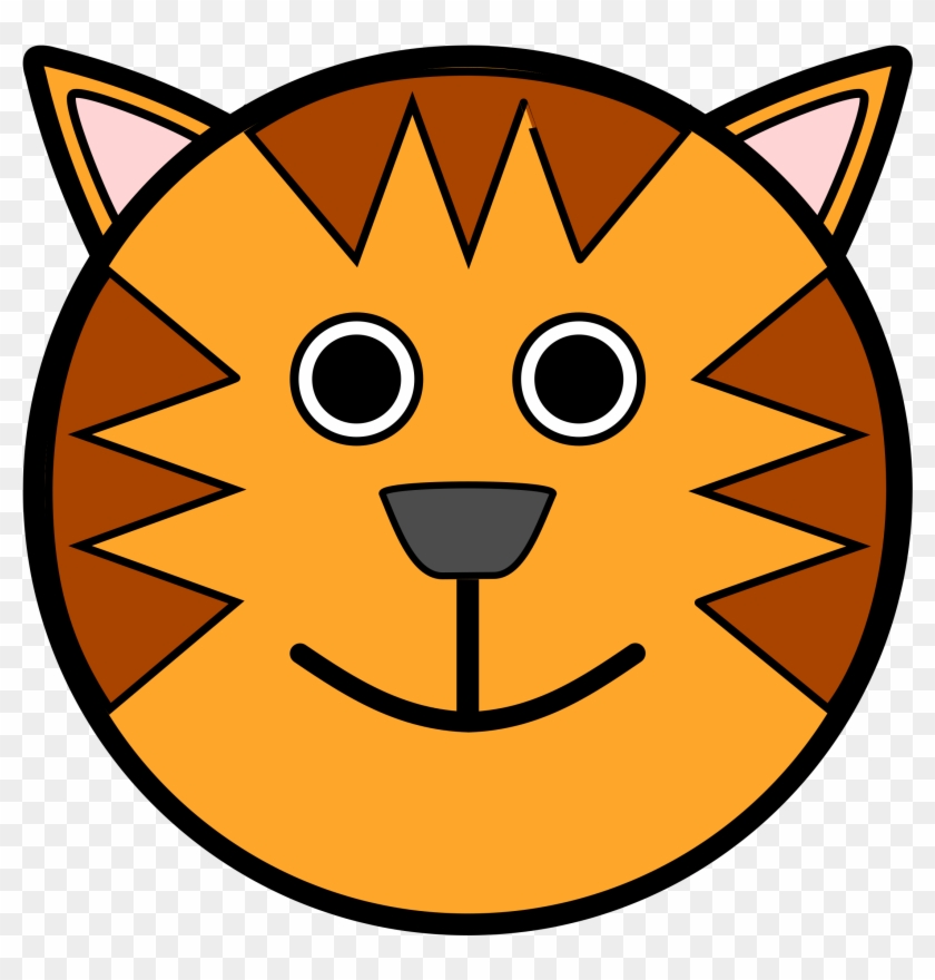 Tiger Face - Tiger Face Cartoon Drawing - Free Transparent PNG Clipart  Images Download