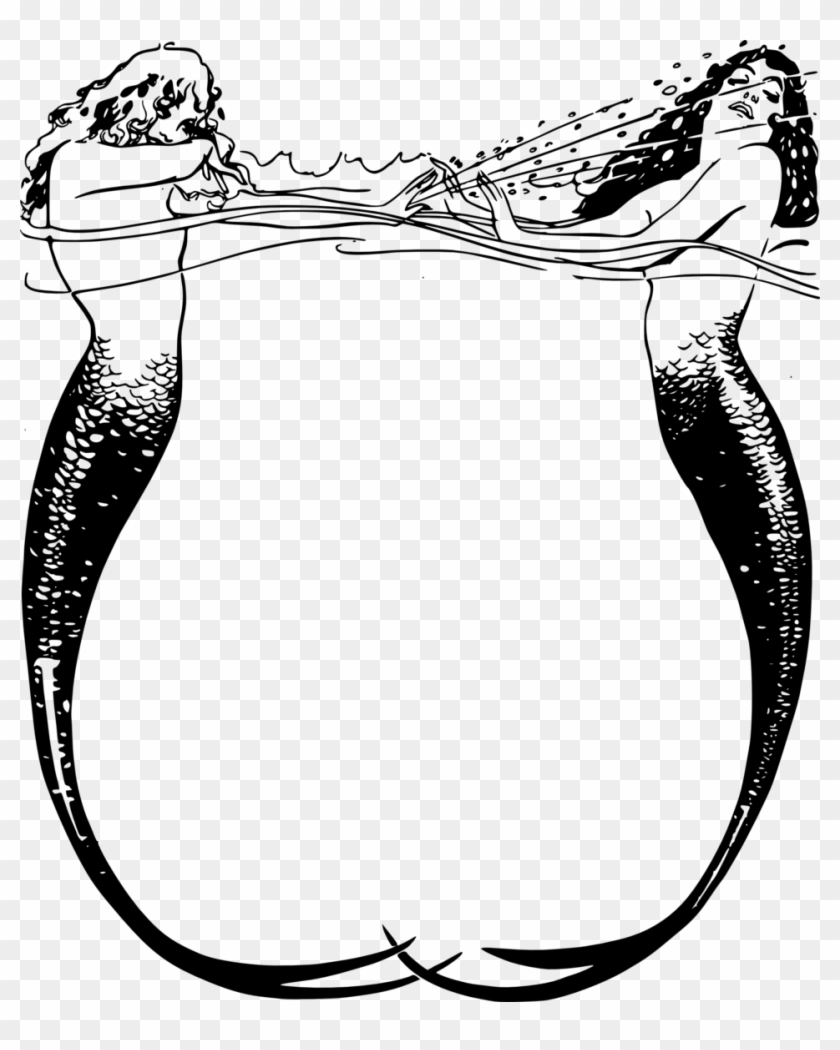 Mermaid Frame - Public Domain Clip Art #181533