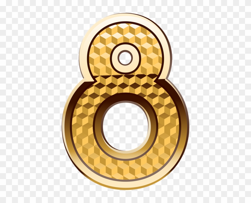 Gold Number Eight Png Clip Art Image - Number #181584