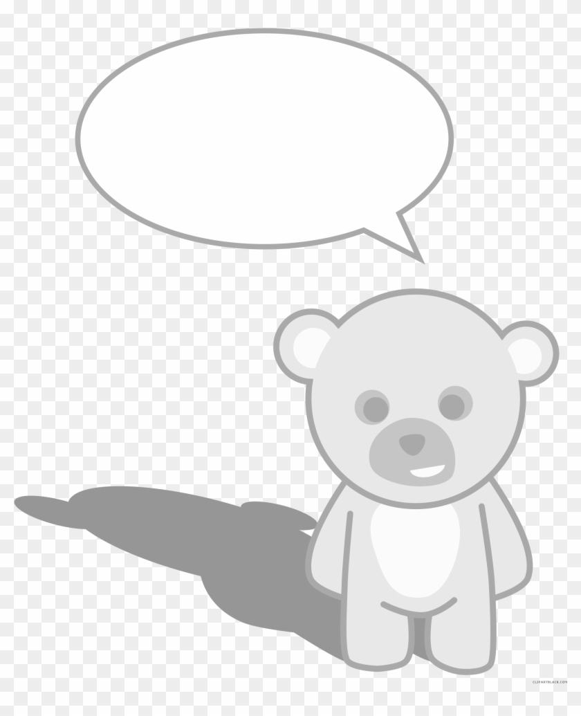 Cute Bear Animal Free Black White Clipart Images Clipartblack - Cute Teddy Bear Cartoon #181602