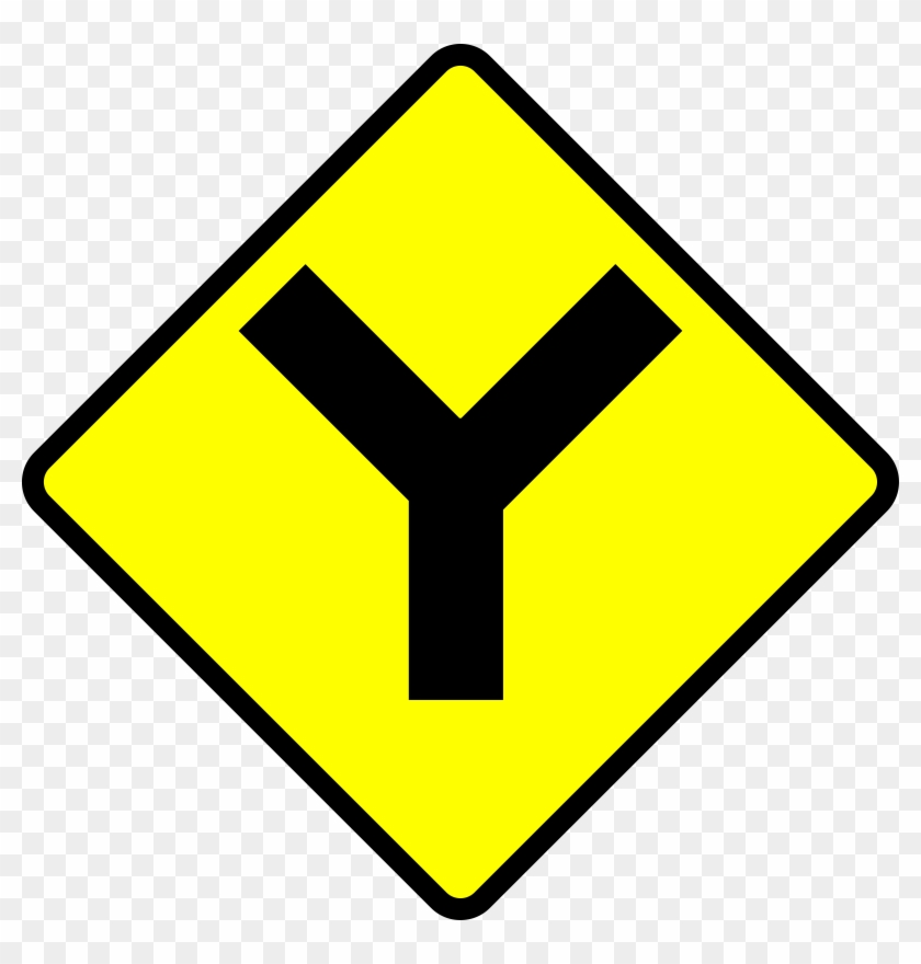 Get Notified Of Exclusive Freebies - Y Junction Road Sign #181614