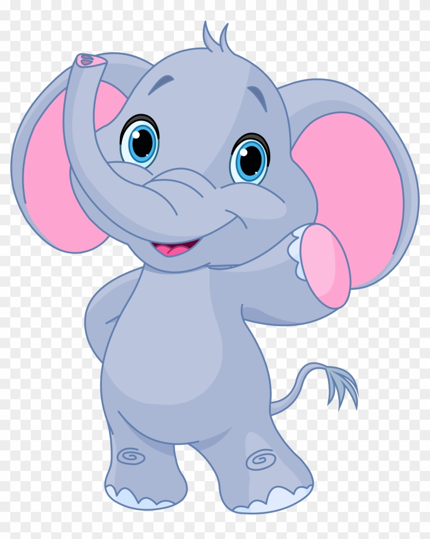 Baby Elephant White Elephant Clip Art Hostted - Elephant Cartoon #181687