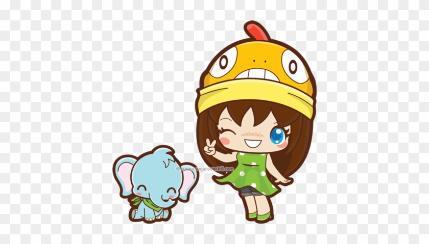 The Poke Fan And Baby Elephant By Mai2x Chan - Baby Elephant Chibi #181709