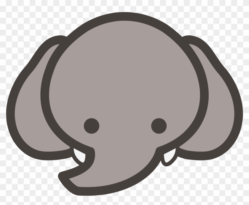 Big Image - Baby Elephant Head Clipart #181721