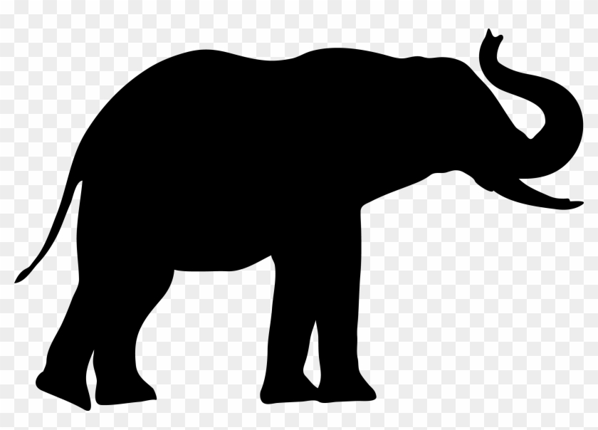 Asian Elephant Clipart Big Elephant - Silhouette Of An Elephant #181723