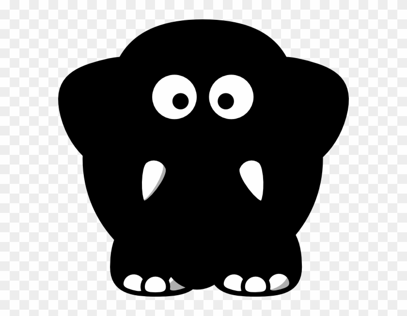 Black Elephant Cartoon Clip Art - Cartoon #181742