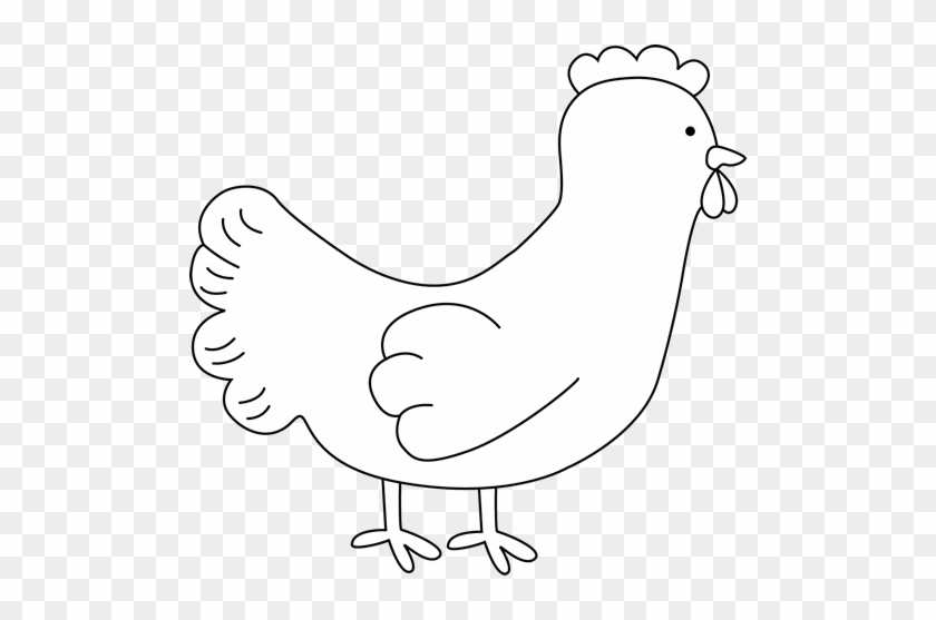 Black And White Chicken - Black And White Chicken - Free Transparent PNG  Clipart Images Download
