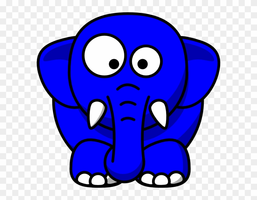 Baby Elephant Blue Clip Art - Black And White Clip Art Of Wild Animals #181761