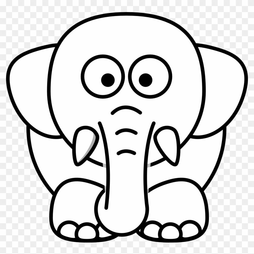 Clipartist Net Clip Art Lemmling Cartoon Elephant Black - Black And White Clipart Animals #181765