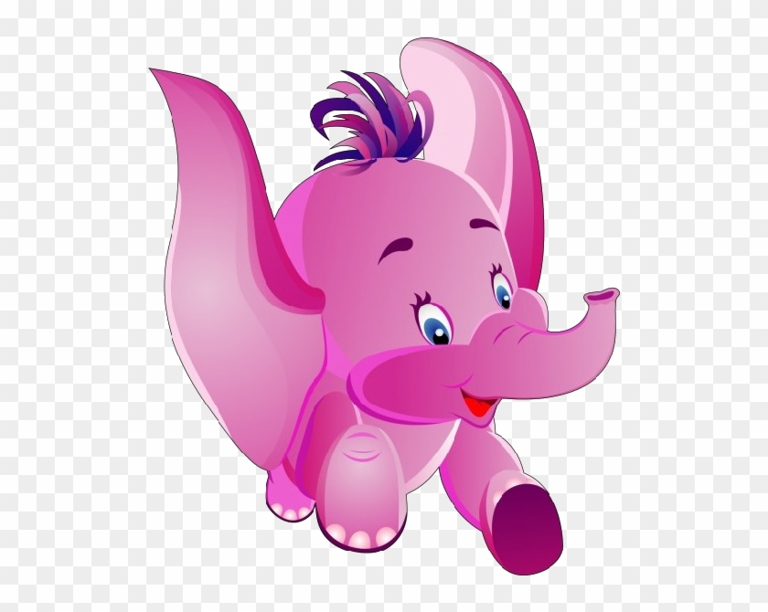 Animals For > Cute Pink Elephant Cartoon - Pink Baby Elephant Images Cartoon #181788
