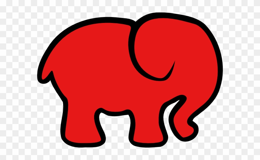 Red Elephant Clip Art Vector Clip Art Online Public - Warioware Smooth Moves Elephant #181793