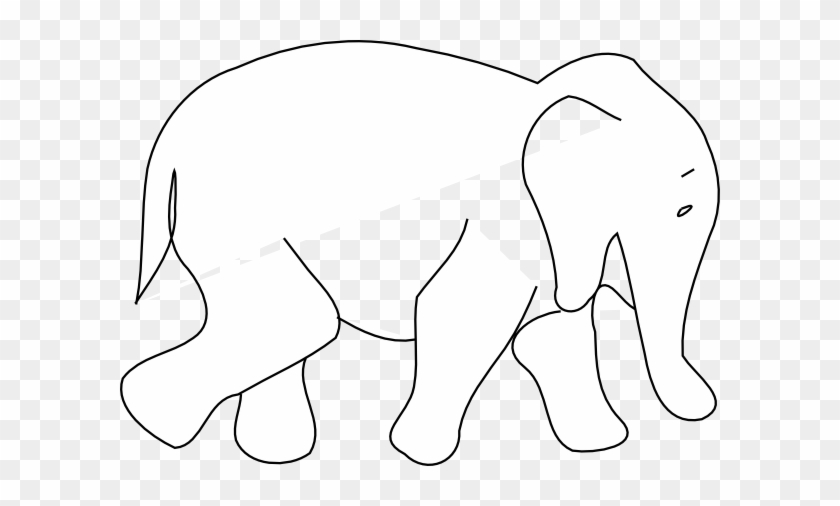 Elephant Outline - Clip Art #181809