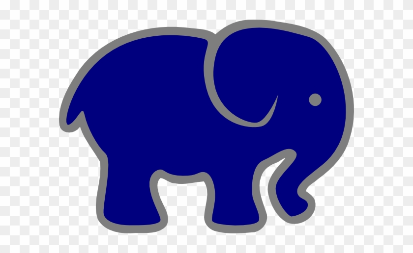 Gray Clipart Blue Elephant - Navy And Grey Elephant #181825