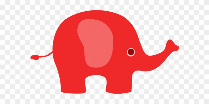 Red Clipart Baby Elephant - Red Elephant Clipart #181853