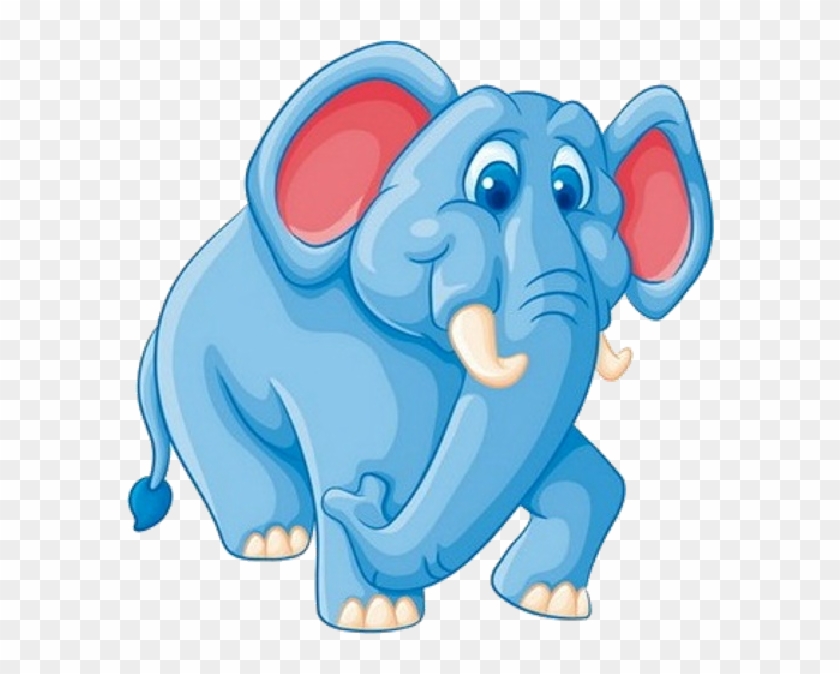 Elephant- - Blue Elephant Cartoon Png #181867