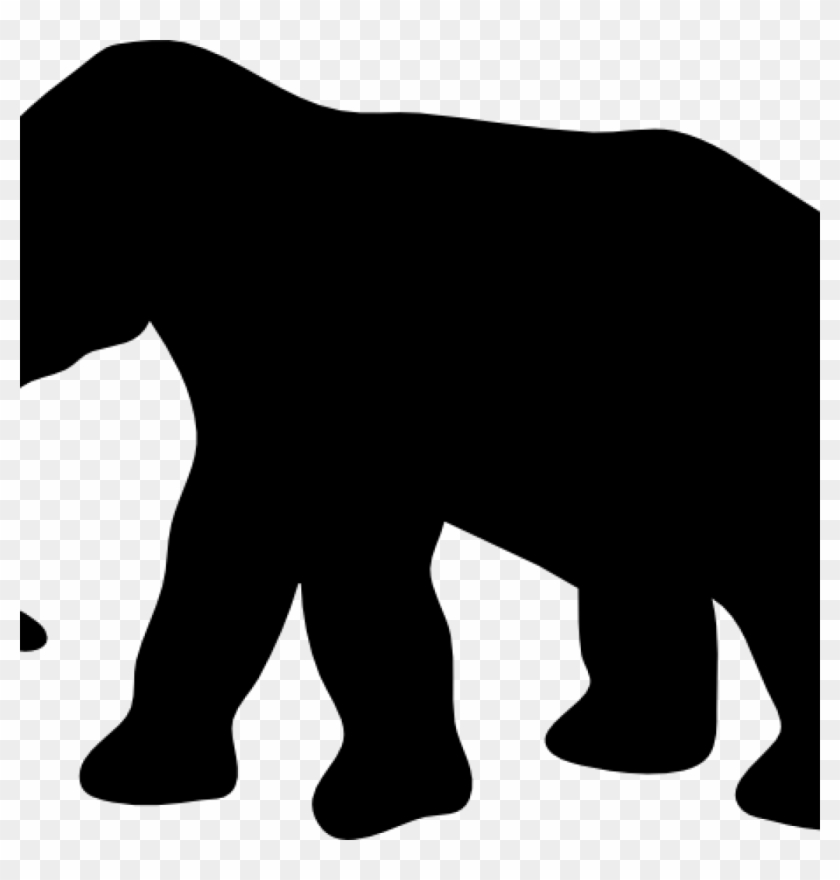 Elephant Clipart Outline Contour Elephant Clip Art - Elephant Silhouette #181906