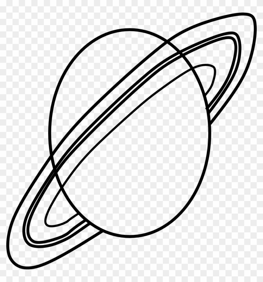 Planet Saturn Clipart Black & White - Planet Clipart Black And White #181926