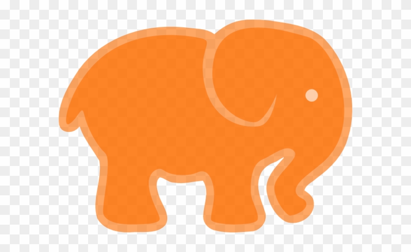 Orange And Grey Elephant #181928