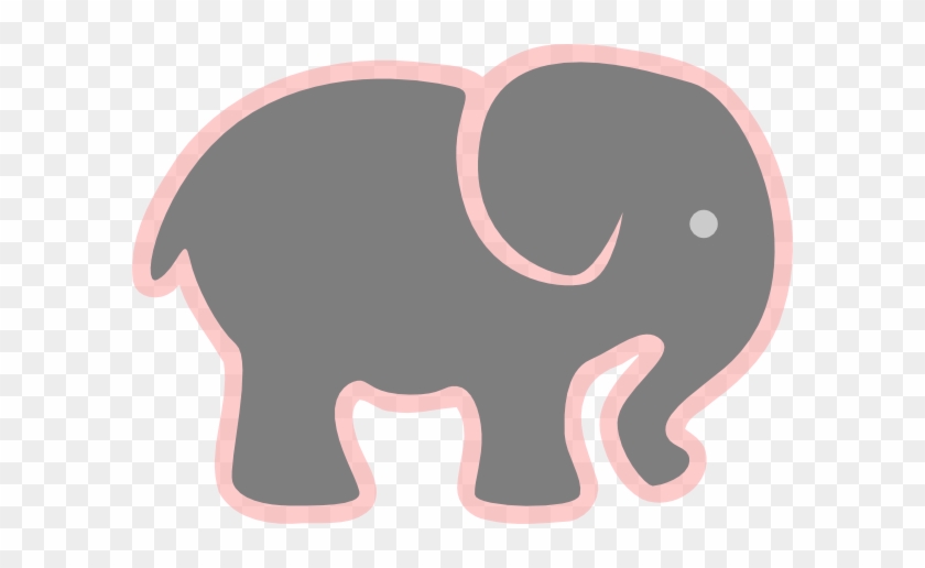 Grey Baby Elephant Clipart - Grey And Pink Elephants #181955