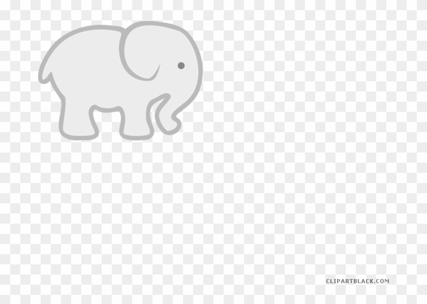 Baby Elephant Animal Free Black White Clipart Images - Elephant Clip Art #181968