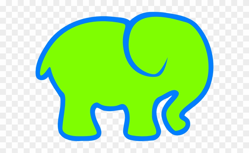 Blue & Green Elephant Clip Art - Pink Elephant Cut Out #181972