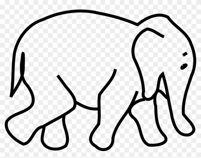 Mammal Clipart Big Elephant - Elephant Clipart Black And White #181974