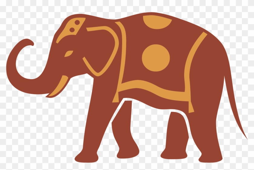 Ornamented Elephant Bclipart - Decorative Elephant Shower Curtain #181996