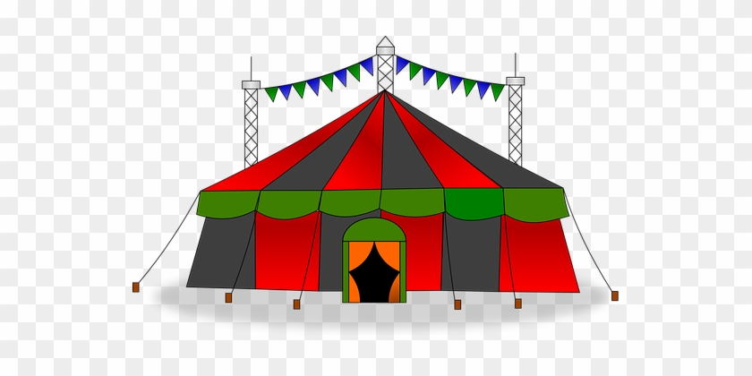 Circus Tent Big Top Show Stripes Carnival - Circus Clipart Png #182009
