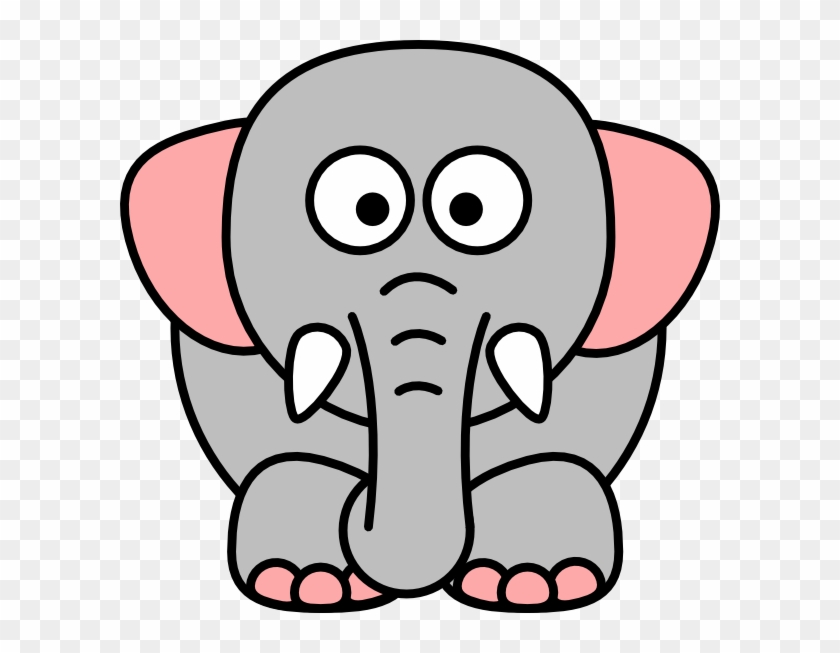 Cartoon Elephant Grey Pink Clip Art - Cartoon Pictures Of Elephant #182028