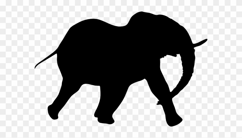 Elephant Silhouette Clip Art - Small Elephant Silhouette Png #182032