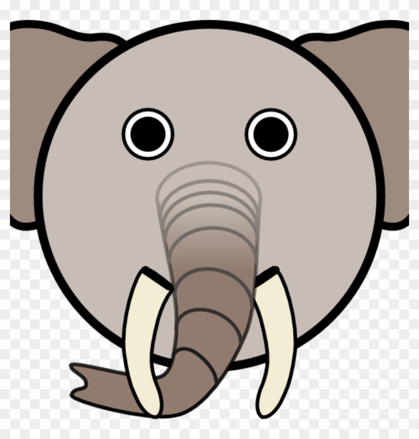 Elephant Face Clipart Elephant With Rounded Face Clip - Elephant Face Cartoon #182081