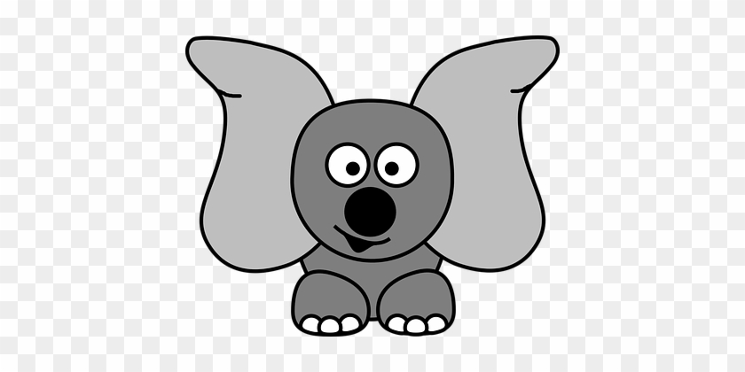 Jug Ears, Elephant, Dumbo, Ears, Grey - Cute Hippo Clipart #182100