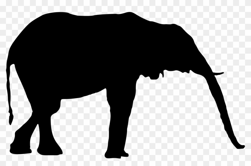 Elephant Silhouette 2 Icons Png - Elephanr Silheoutte Hd Png #182111