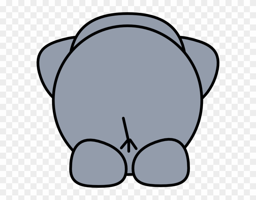 Elephant Back Clip Art - Elephant Drawing Cartoon #182180