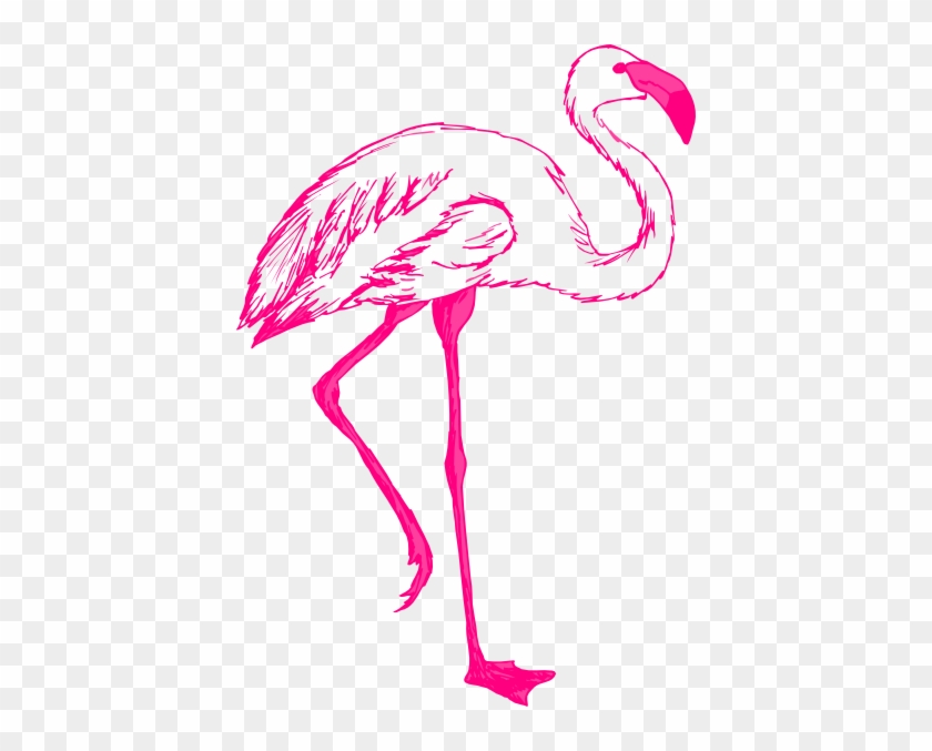 Pink Flamingo Outline Clip Art - Pink Flamingo Outline #182197