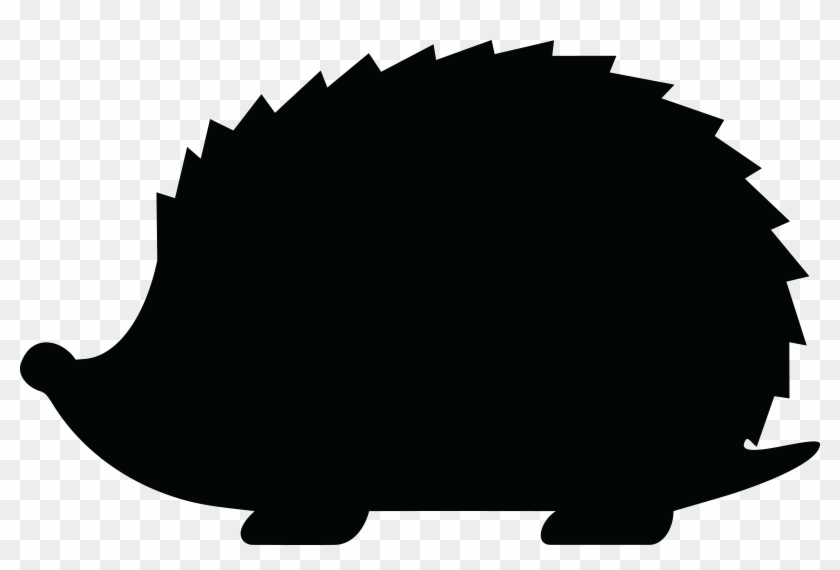 - Eps, - Svg, - Free Clipart Of A Silhouetted Hedgehog - Silhouette Hedgehog #182225