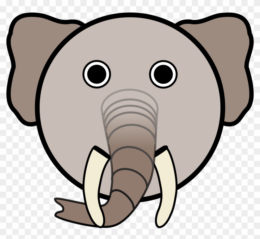 Linuxien Elephant Bclipart - Elephant Cartoon Face #182344