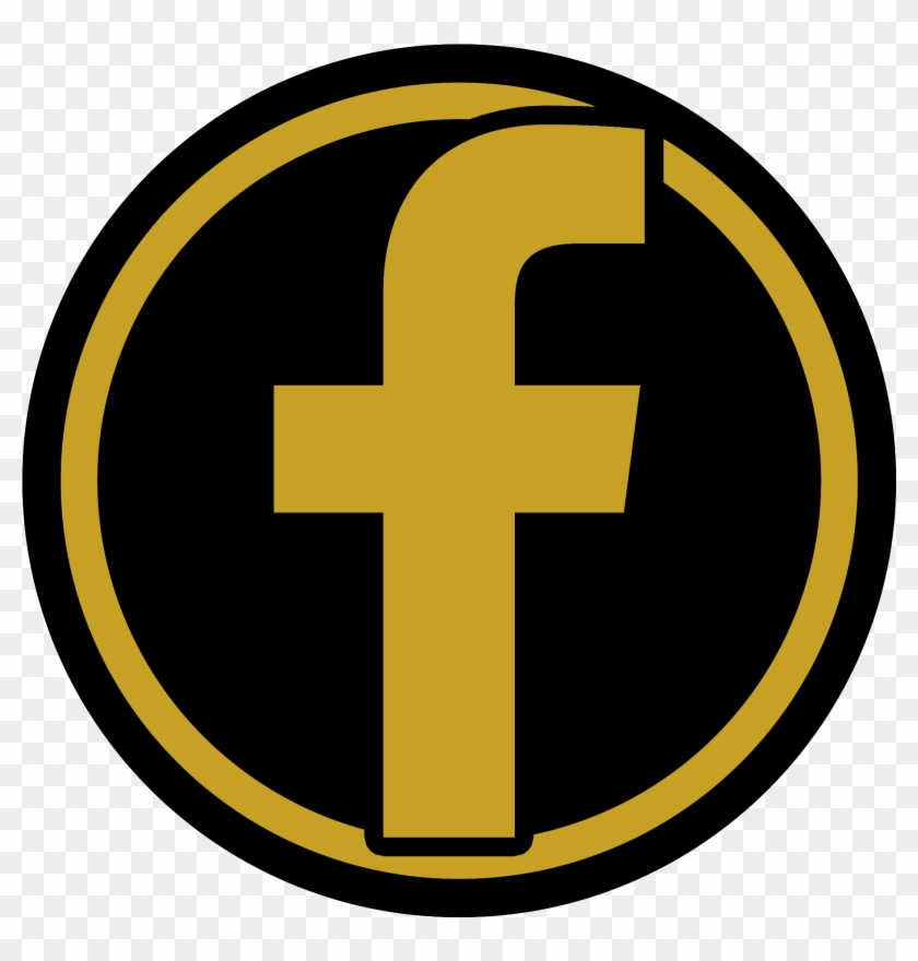 Circle Facebook Logo Black Png #1027214