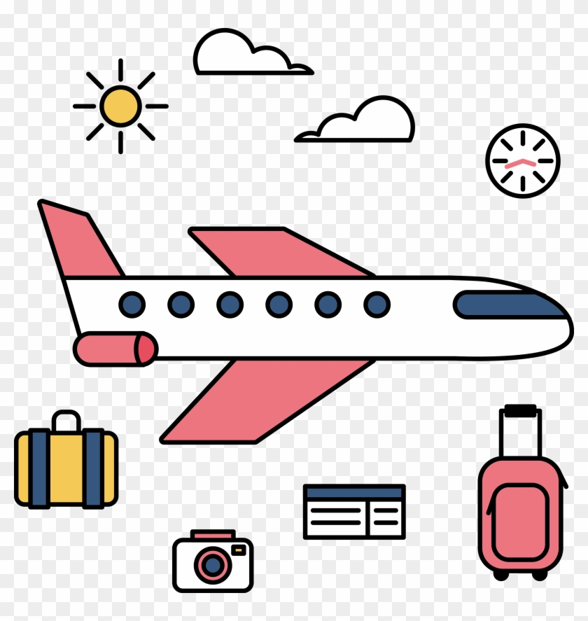 Tourism Motion Graphics Clip Art - Airplane Around The World Cartoon #1027233