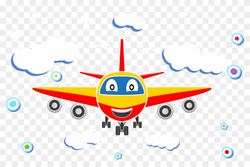 Airplane Aircraft Cartoon Euclidean Vector - Aircraft #1027258