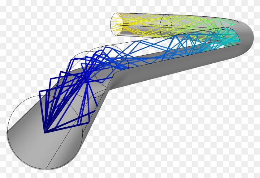 Tubo De Luz Led Con Ray Optics Module Destaques Do - Fiber Optic Simulation Comsol #1027344