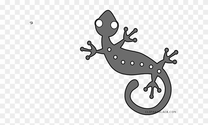 Salamander Animal Free Black White Clipart Images Clipartblack - Gecko Clip Art #1027351