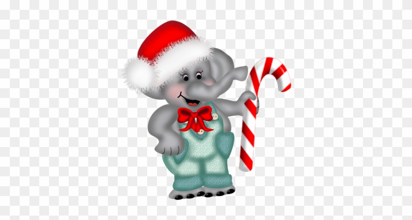 Christmas Elephant Clip Art - Клипарты Детские Новогодние #1027386