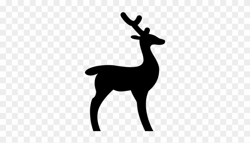 Deer Facing Right Vector - Reindeer Clipart Facing The Right #1027424