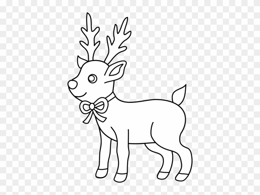 Cute Reindeers Christmas Coloring Pages #1027431